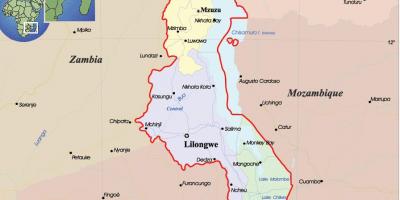 Mapa politiko Malawi